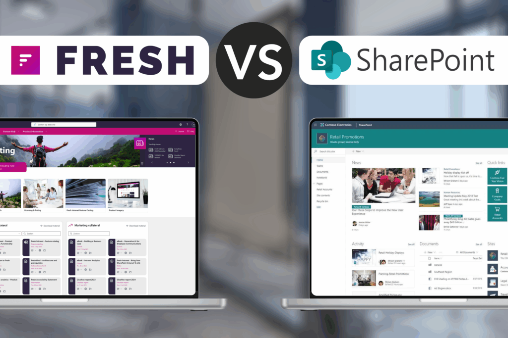 Standard SharePoint vs. Fresh Intranet