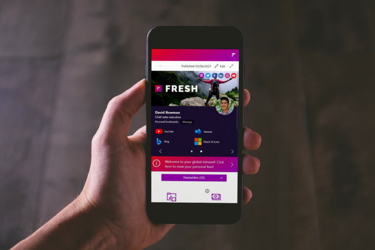 Does Fresh Intranet have a mobile app?